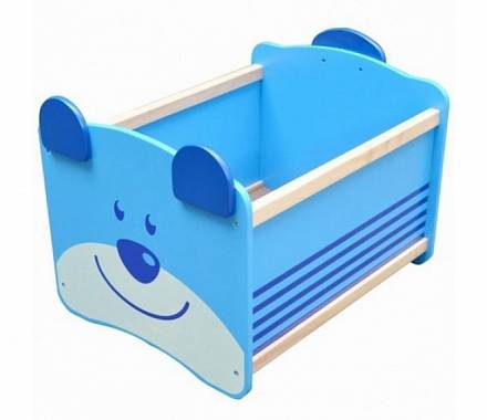 Ящик для хранения игрушек I'm Toy Медведь, синий 